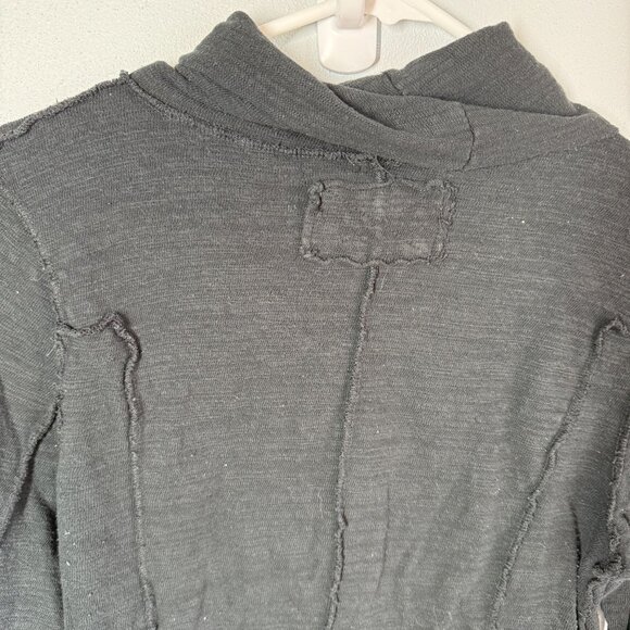 Free People Womens Everyday Layering Cowl Neck Top Medium Black Long Sleeve - Picture 6 of 11